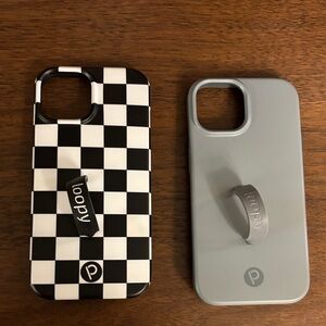 Loopy Case Black/White Check and Gray for iPhone 15
